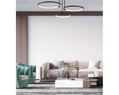 6506/66CL LEDIO LN23 071 черный Люстра потолочная LED 66W 3000-6000K 4126Лм 220V URSULA