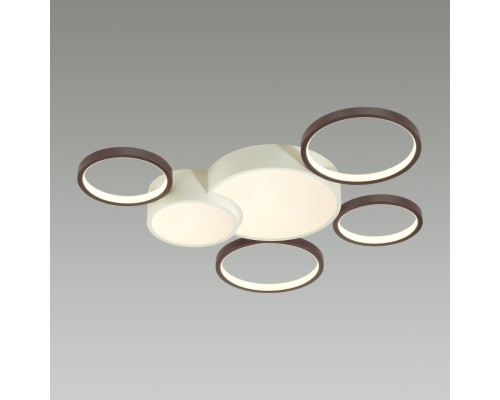 5253/99CL LEDIO LN23 белый, черный Люстра потолочная диммир. с ДУ LED 100W 6600Лм 220V NORBERT