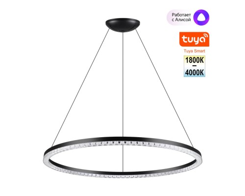 359711 LEDO NT25 000 черный Светильник подвесной диммир. со сменой цв.темпер. (пульт ДУ/прилож. Smart Life) IP20 LED 70W 220-240V 1800-4000К MONILE