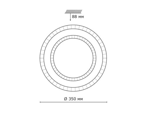 Потолочный светильник LED Cонекс 2041/DL Floors белый/прозрачный LED 48 Вт 3000-6000K