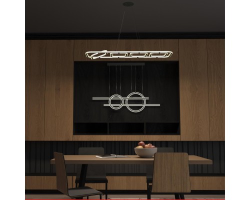 359185 OVER NT23 165 черный Светильник подвесной диммируемый, в комплекте пульт ДУ IP20 LED 4000К 175W 220V ONDO