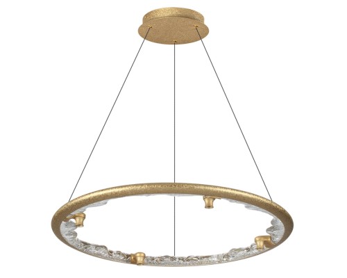 7002/55L HIGHTECH ODL25 Подвесной светильник золотой ice crack/акрил/хрусталь разд. включение с ПДУ IP20 LED 55W  2843Лм 3000/4000/5700K CRI > 90 CAYO