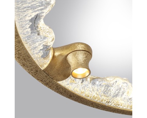 7002/44L HIGHTECH ODL25 Подвесной светильник золотой ice crack/акрил/хрусталь разд. включение с ПДУ IP20 LED 44W  2417Лм 3000/4000/5700K CRI > 90 CAYO