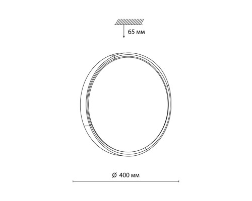 7612/DL PALE SN 032 Светильник пластик/белый/золотистый LED 48Вт c ДУ 3000-6000К D400 IP43 пульт ДУ VELIO