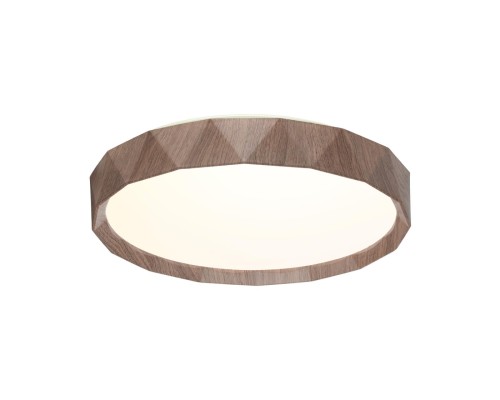 7637/DL BASICA SN 114 Светильник пластик/кор. под дер LED 48Вт 3000-6000K D385 IP43 пульт ДУ ZIF WOOD