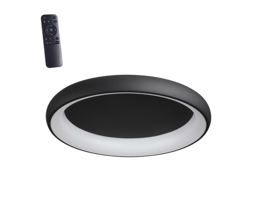 359025 OVER NT23 167 черный Светильник накладной диммируемый, в комплекте пульт ДУ (2.4G) IP20 LED 3000К~6000К 60W 85-265V FOLD