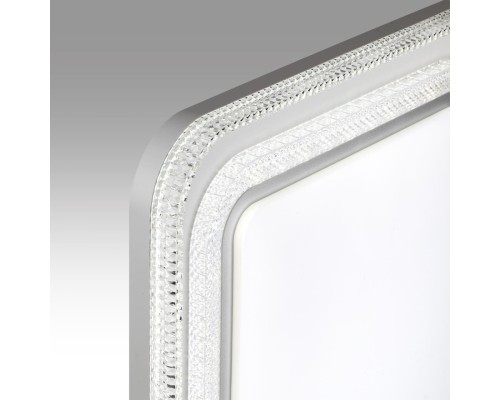 7685/EL MARON SN 130 Светильник пластик/серебристый LED 70Вт 3000-6000K 490х490 IP43 пульт ДУ SUZY SILVER