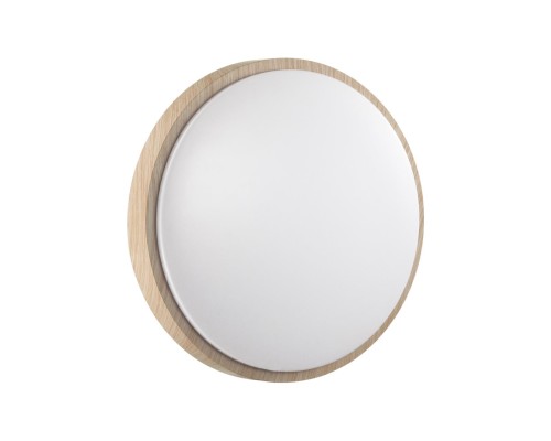 7607/DL PALE SN 026 Светильник пластик/белый/бежевый под дерево LED 48Вт c ДУ 3000-6000К D400 IP43 пульт ДУ LOSTA