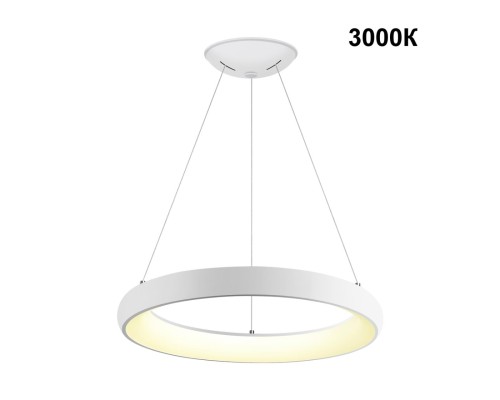 359032 OVER NT23 166 белый Светильник подвесной диммируемый, в комплекте пульт ДУ (2.4G) IP20 LED 3000К~6000К 60W 85-265V FOLD