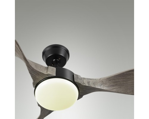 7702/24L VIVA LED SN 189 Люстра-вентилятор,  черный/серое дерево LED 24Вт 3000-6000K D1320 пульт ДУ STORM