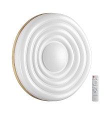 7674/DL PALE SN 152 белый/натуральное дерево LED 48Вт 3000-6000К D388 IP43 пульт ДУ FASS WOOD