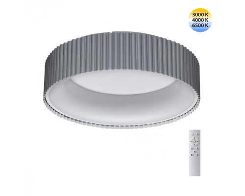 7713/56L AVRA LED SN 22 Светильник металл/акрил/белый/серый LED 56Вт 3000-6500К D460 IP20 пульт ДУ SHARMEL