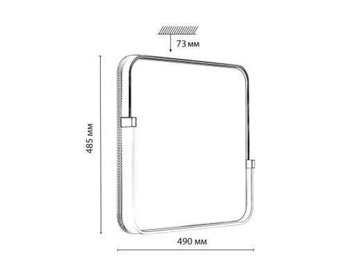 7680/EL PALE SN 140 Светильник пластик/золотой LED 70Вт 3000-6000К 490х485 IP43 пульт ДУ OLIDI WHITE