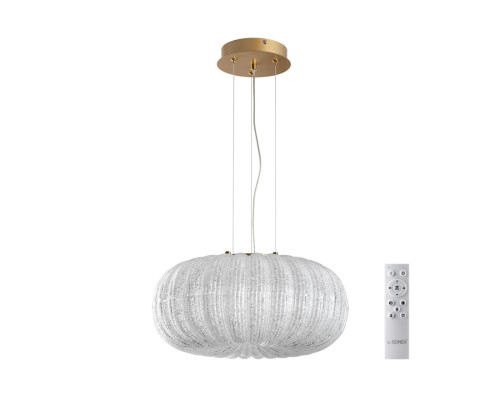 7720/36L PIKO LED SN 42 Светильник металл/стекло/прозрачный/золотой LED 36Вт 3000-6500K D400 IP20 пульт ДУ ANGELO