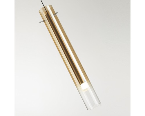 5061/5LB PENDANT ODL24 317 золотой/янтарный/металл/стекло Подвес LED 4W 3000K SHINY