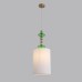 8337/1A MODERNI бронза/белый/зеленый, металл/стекло/текстиль Подвес E27 60W 220V ILMIRA