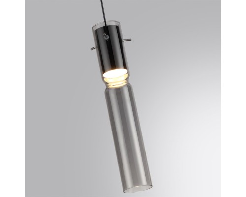 5058/5L PENDANT ODL24 323 черный/дымчатый/металл/стекло Подвес LED 5W 3000K SCROW