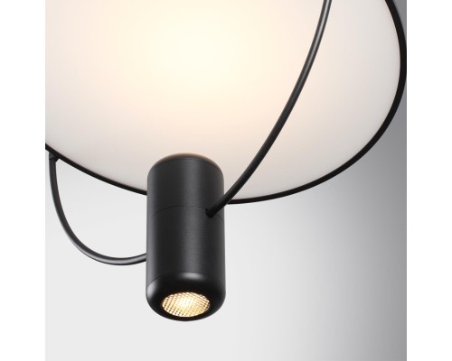 7029/2L HIGHTECH ODL25 000 черный/бел матовый металл/акрил Подвесной светильник черный поворотный 150° IP20 LED GU10 2*7W ORBITE