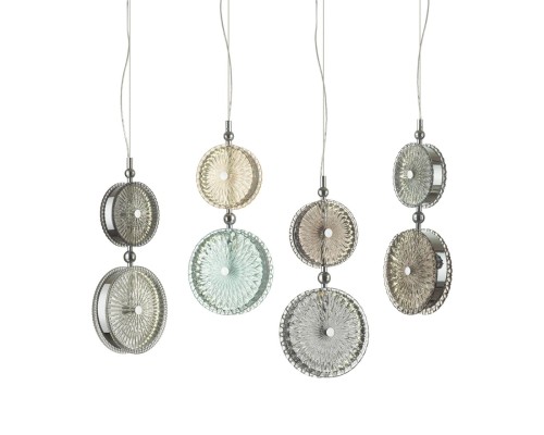 5416/13LB L-VISION ODL_EX23 10 хром/св.коричневый/серый металл/стекло Подвес LED 13W 4000K CARAMELLA