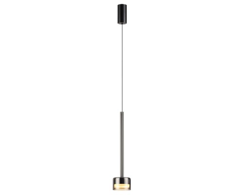 7150/10L HIGHTECH ODL26 347 светильник черный/ дымчатое стекло/металл IP20 LED 10W 3000K 220V LASLO