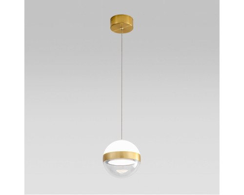 5036/9L L-VISION ODL24 389 ант.бронза/прозрачн/молочный/металл/акрил Подвес LED 9W 4000K 480лм RONI