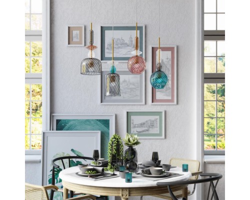 4862/1 PENDANT ODL21 286 розовый/золото Подвес E27 1*60W BELLA