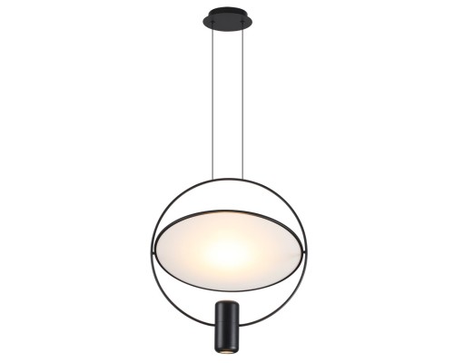 7029/2L HIGHTECH ODL25 000 черный/бел матовый металл/акрил Подвесной светильник черный поворотный 150° IP20 LED GU10 2*7W ORBITE