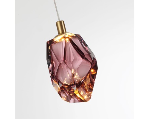 7113/4LC L-VISION ODL25 Подвесной светильник бронзовый/винное стекло/металл IP20 LED 4W 300Лм 3000K 200° 220V GEMME