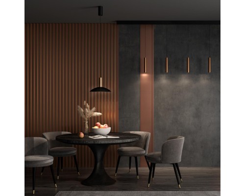 358986 OVER NT22 бронза светлая/черный Светильник светодиодный накладной, провод 2м IP20 LED 4000K 15W 220V ALBA