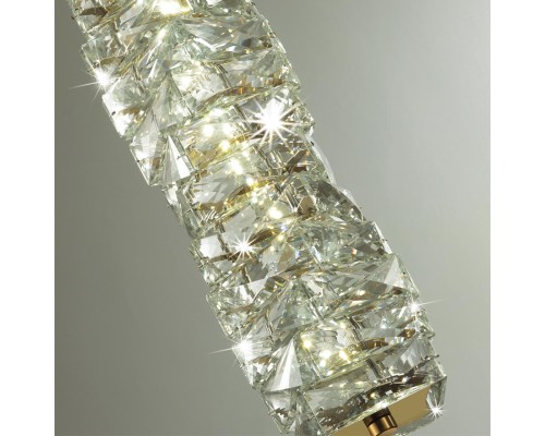 4999/10L HALL ODL23 433 золотой/прозрачный/металл/хрусталь Подвес LED 10W 4000K STRAZA