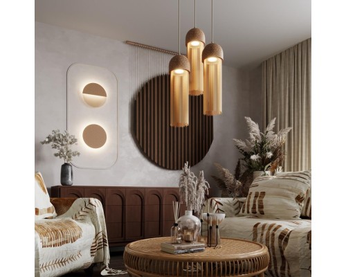 7073/1 ECODESIGN ODL26 Подвесной светильник бежевый/пробка/нити/металл IP20 LED GU10  5W 220-240V CORK