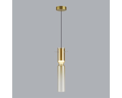 5058/5LA PENDANT ODL24 323 золотой/янтарный/металл/стекло Подвес LED 5W 3000K SCROW