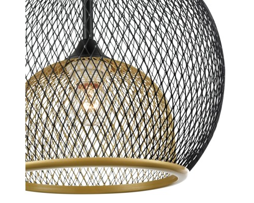 8052/1A SUSPENTIONI LN25 315 черный/черный, золото металл/металл Подвесной светильник E27 1*60W 220V LEONELA