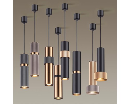 Подвес Odeon Light 4745/5L Afra коричневый/ золотой GU10 5 Вт