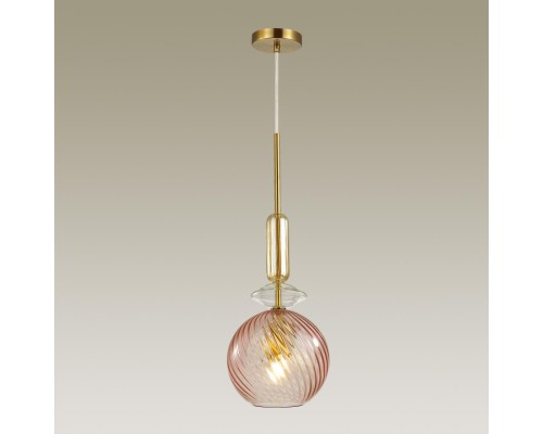 4862/1 PENDANT ODL21 286 розовый/золото Подвес E27 1*60W BELLA