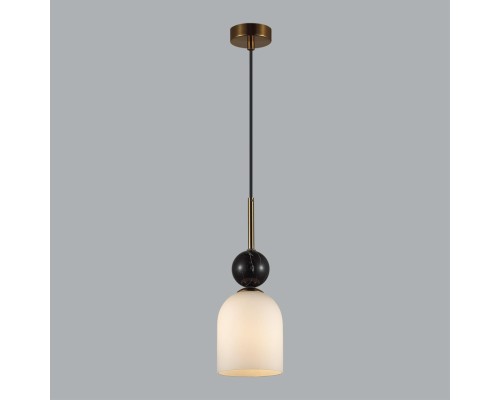 4361/1B MIDCENT ODL26 Подвесной светильник  бронзовый/белый/камень/металл IP20 E14 40W  220-240V LOLLA
