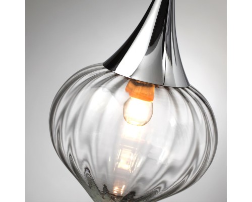 4949/1 PENDANT ODL22 241 хром/прозрачный/стекло Подвес E27 1*60W KESTA