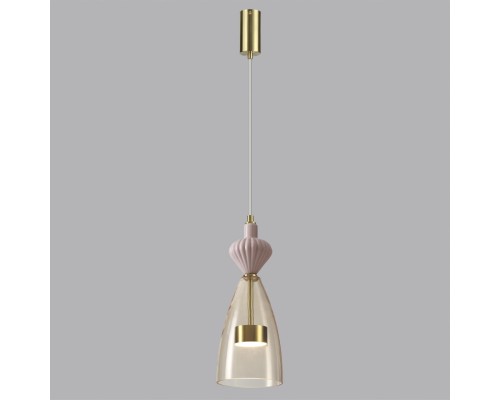 5045/12LC L-VISION ODL24 299 античн.бронза/янтарный/металл/стекло/керамика Подвес LED 12W 4000К 1400Лм PALLETA