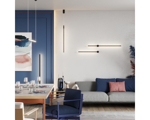 4335/9LA HIGHTECH ODL22 78 чёрный Подвесной светильник, вертикальн. крепление IP20 LED 9W 675Лм 3000K FILLINI