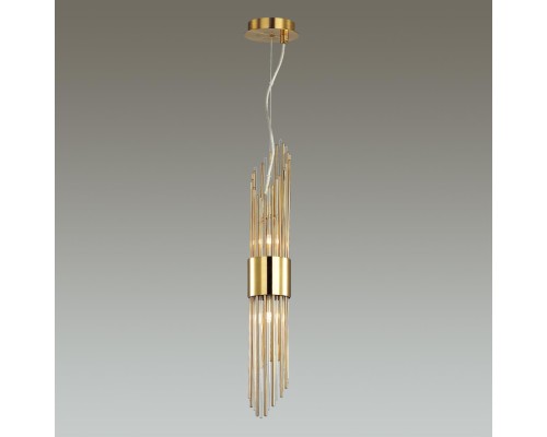 4847/2 HALL ODL21 335 золото/металл/стекло Подвес G9 2*40W FLAMBI