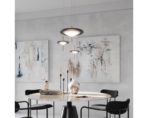 5012/10L L-VISION ODL23 281 черный/белый матовый металл/акрил Подвес LED 10W 3000K STEKA