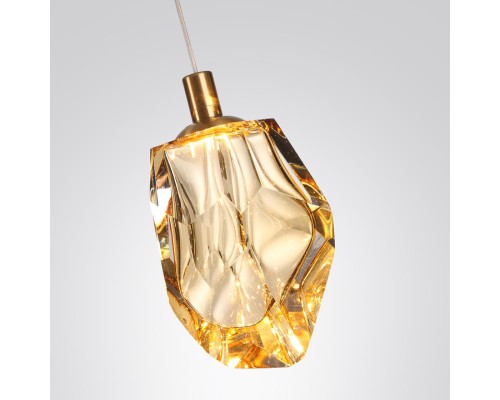 7111/4LC L-VISION ODL25 Подвесной светильник  бронзовый/янтарное стекло/металл IP20 LED 4W 300Лм 3000K 200° 220V GEMME