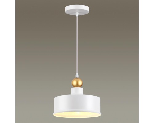 Подвес Odeon Light 4090/1 Bolli белый/золотой E27 1*40 Вт