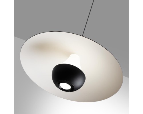 359336 OVER NT24 000 черный Светильник подвесной с механизмом регулировки высоты, провод 2м IP20 LED 4W вниз/3W вверх 760Лм 3000K 170-265V IMAN