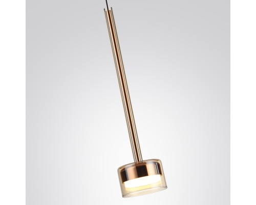 7152/10L HIGHTECH ODL26 347 светильник медь/янтарное стекло/металл IP20 LED 10W 3000K 220V LASLO