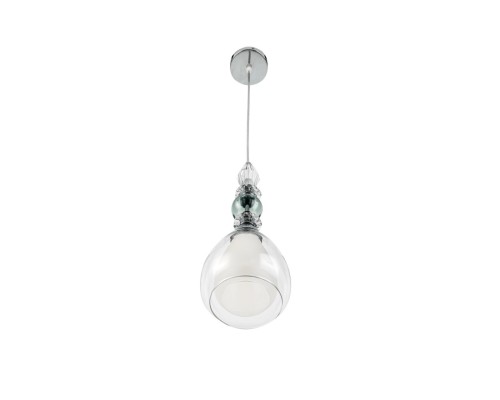 8293/1A MODERNI LN26 367 хром/белый/прозрачный, металл/стекло/хрусталь Подвес E27 1*60W 220V GANNA