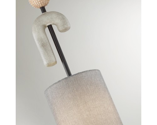 5410/1A MODERN ODL_EX24 73 черный матов./серый/металл/полирезин/ткань Подвес E14 1*40W BAGEL