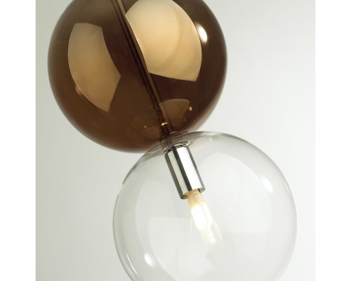 4980/1B PENDANT ODL22 239 хром/коричневый/стекло Подвес G9 1*40W TWIXY