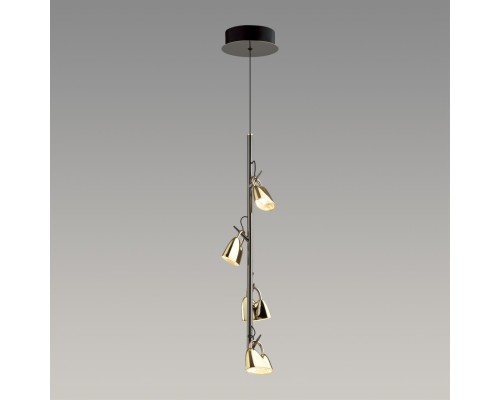 5002/17L L-VISION ODL23 285 черный хром/золотой/ металл/акрил Подвес LED 17W 3000K MALPA