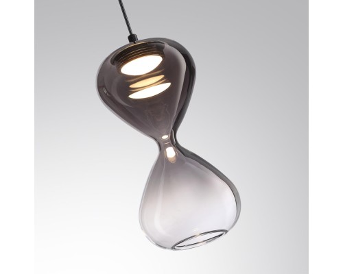 5092/4LA PENDANT ODL25 415 черный/дымчатый градиент/прозрачн./металл/стекло Подвес LED 4W 4000K 388Лм GLESSI